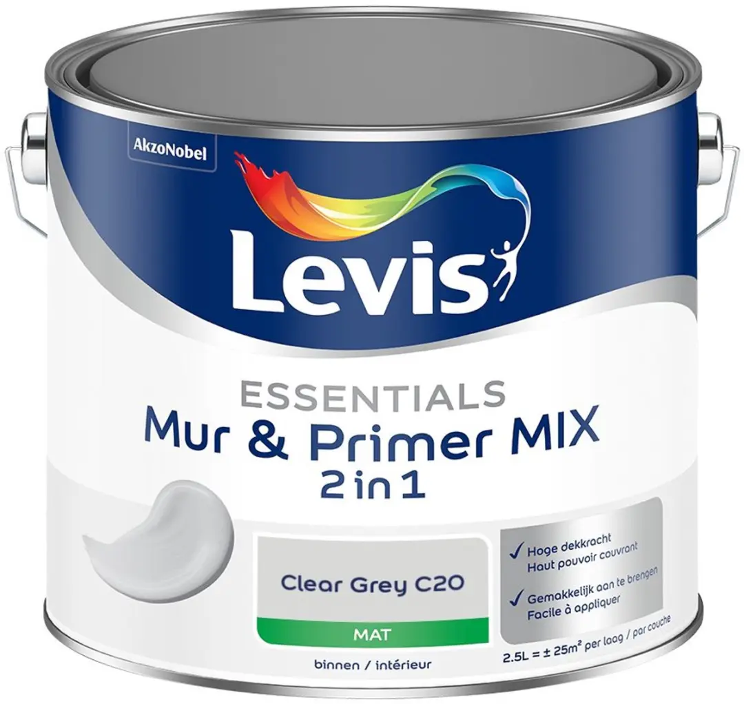 Levi's Essentials Mur & Primer Mix Clear Grey C20