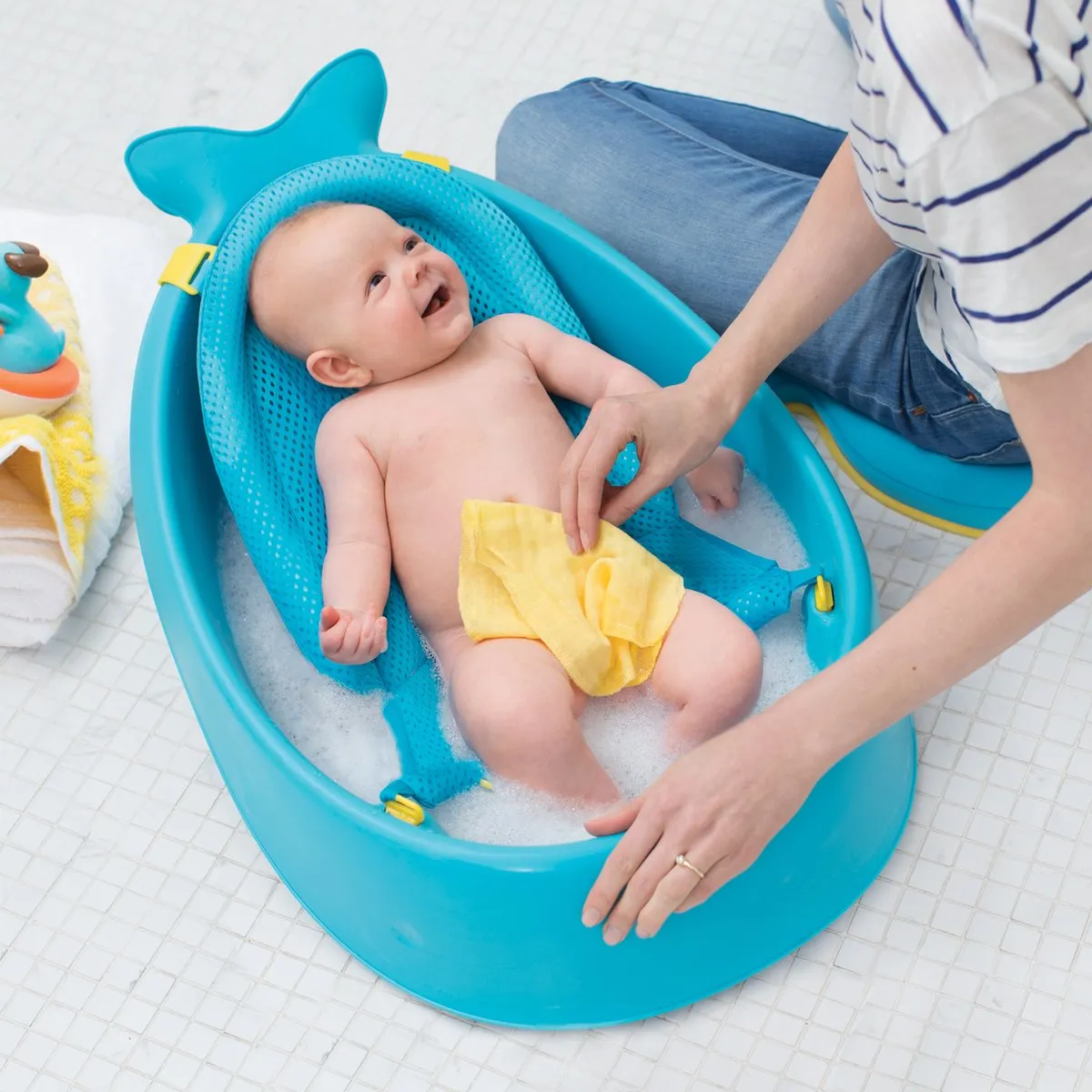 Skip Hop Moby Smart Sling 3-in-1 Badje - 0 maanden - Blauw - afbeelding 6 van 6