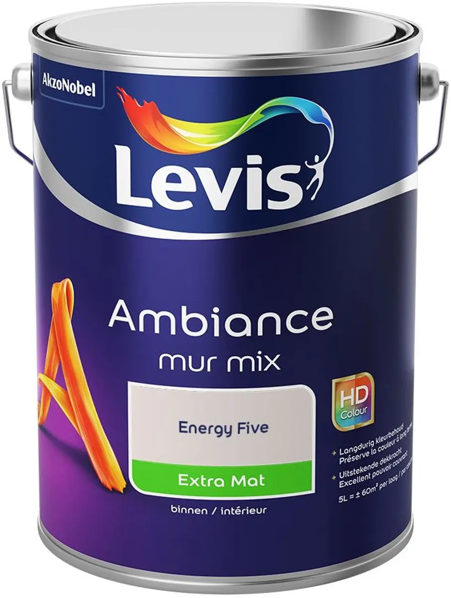 Levi's Ambiance Mur Extra Mat Mix Energy Five Mengverf 5L