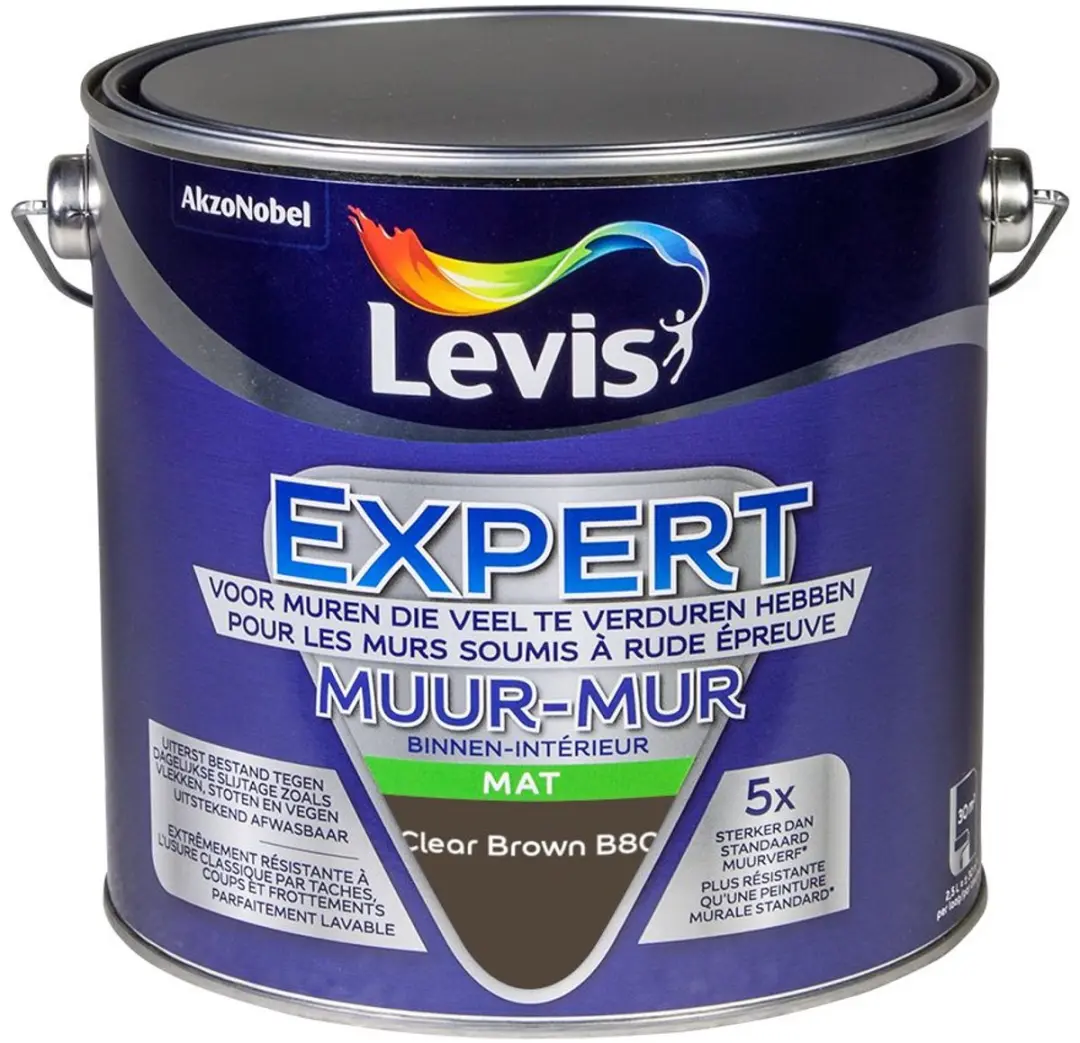 Levi's Expert Muur Binnen Mix Clear Brown B80 Mengverf 2,5L