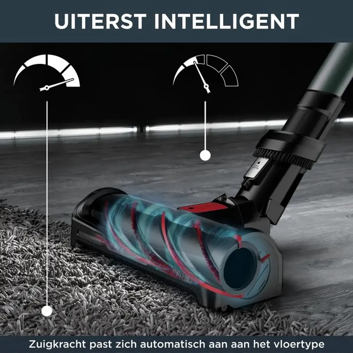Rowenta X-Force Flex 12.60 RH98A8 Steelstofzuiger - 150 Airwatt - 45 min - Rood/Grijs - afbeelding 6 van 6