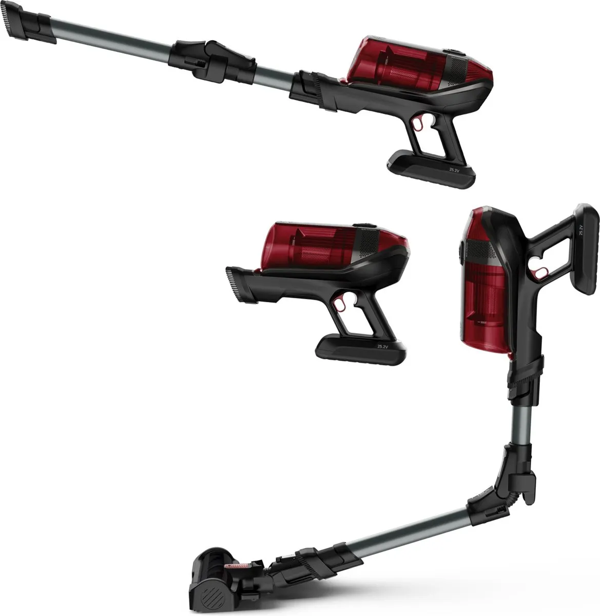 Rowenta X-Force Flex 12.60 RH98A8 Steelstofzuiger - 150 Airwatt - 45 min - Rood/Grijs