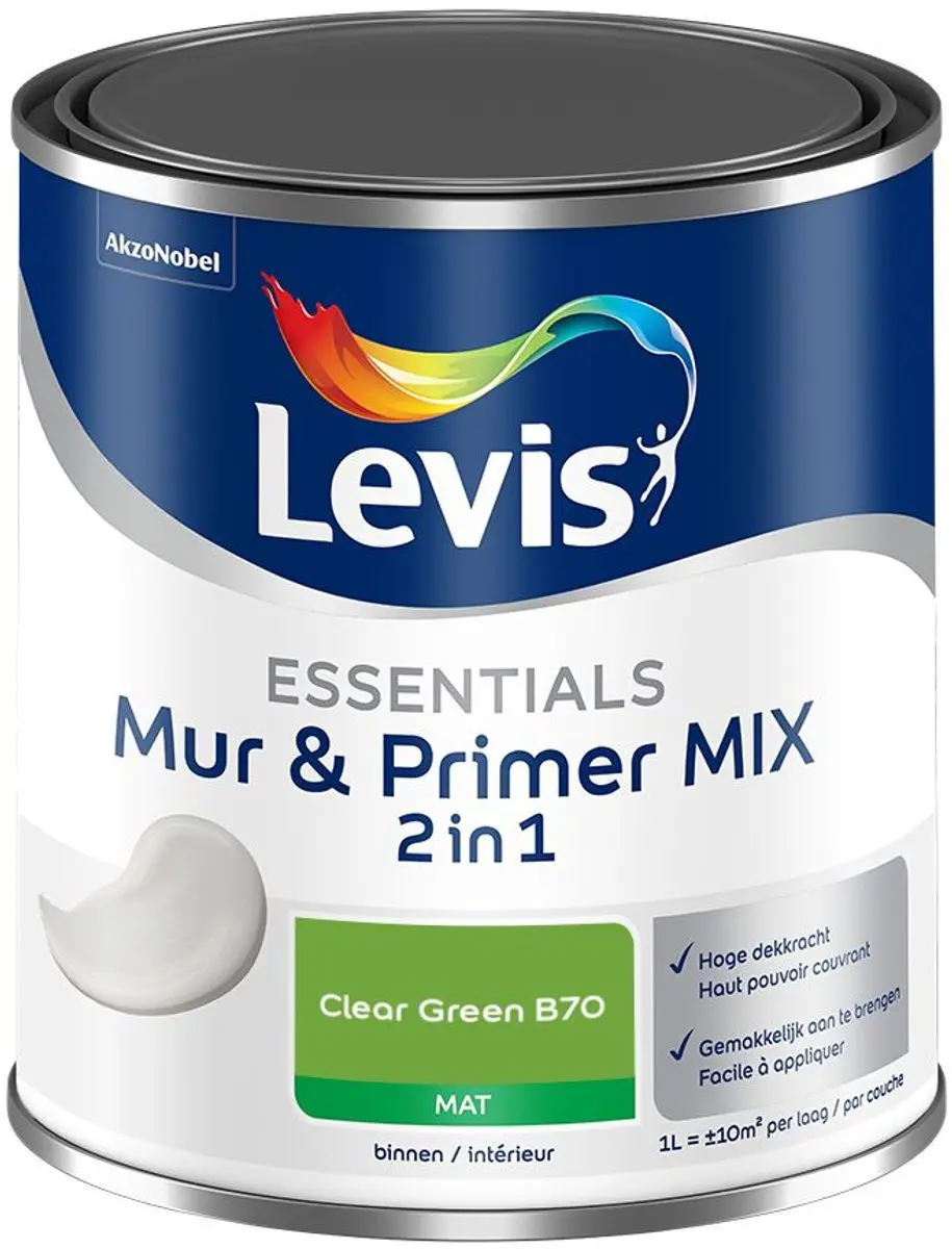 Levi's Essentials Mur & Primer Mix Clear Green B70 Mengverf 1L