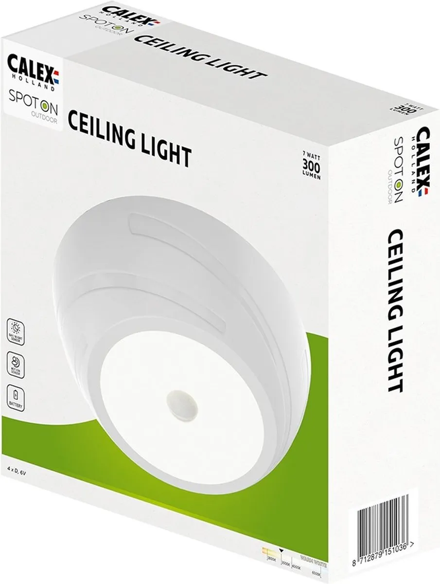 Calex LED Plafondlamp Sensor 3000K - 3.5W - Wit