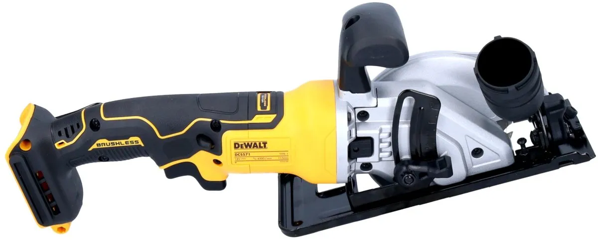 DeWalt DCS 571 M2 accucirkelzaag 18 V 115 mm borstelloos + 2x accu 4.0 Ah + lader