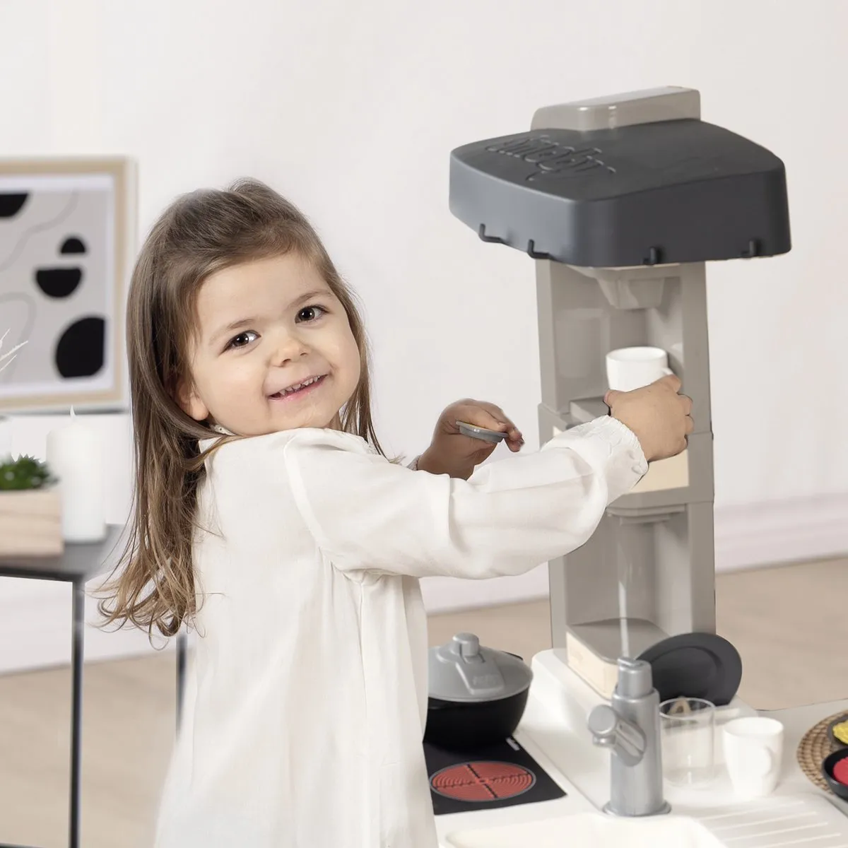 Smoby Studio Keuken Tefal - Grijs/Wit