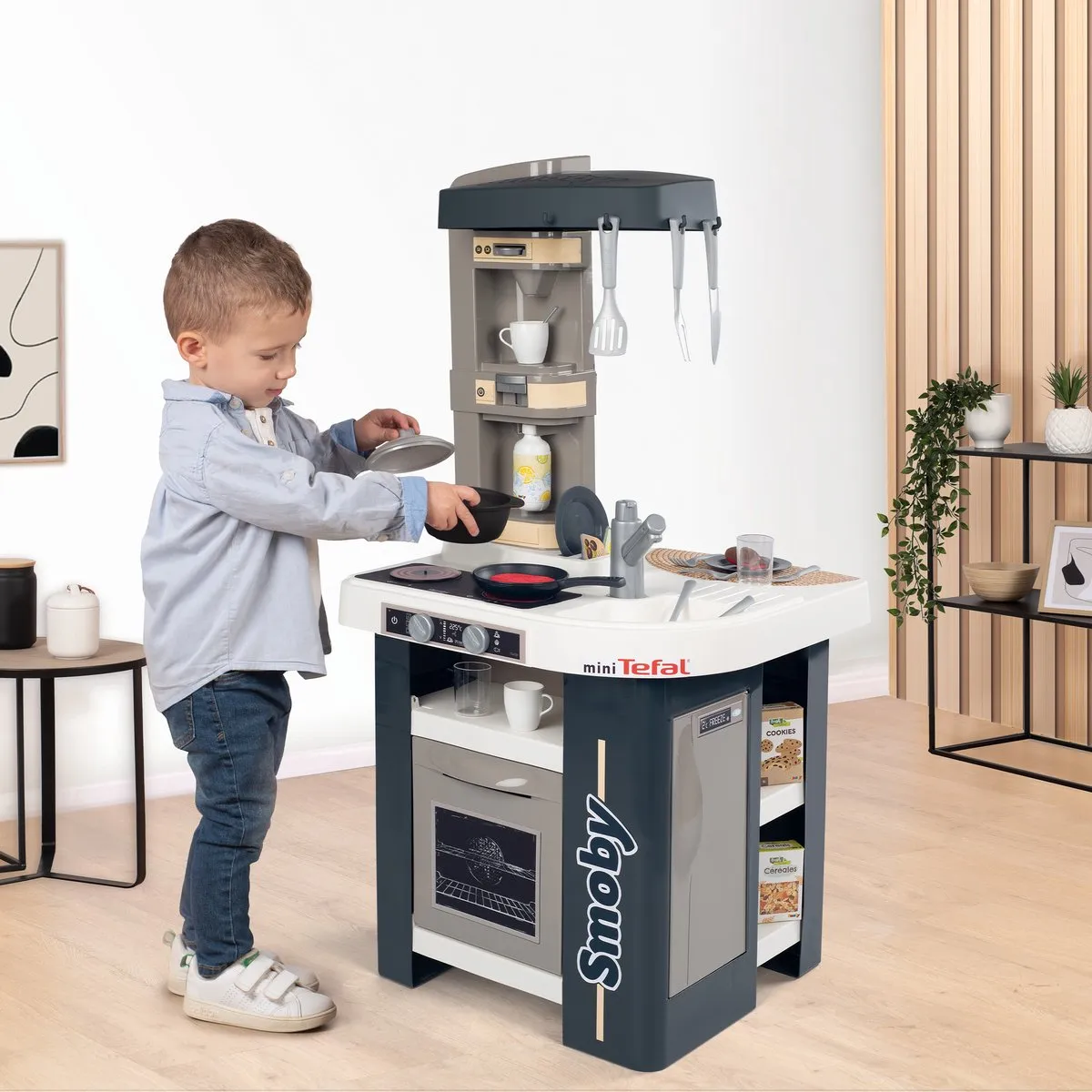 Smoby Studio Keuken Tefal - Grijs/Wit