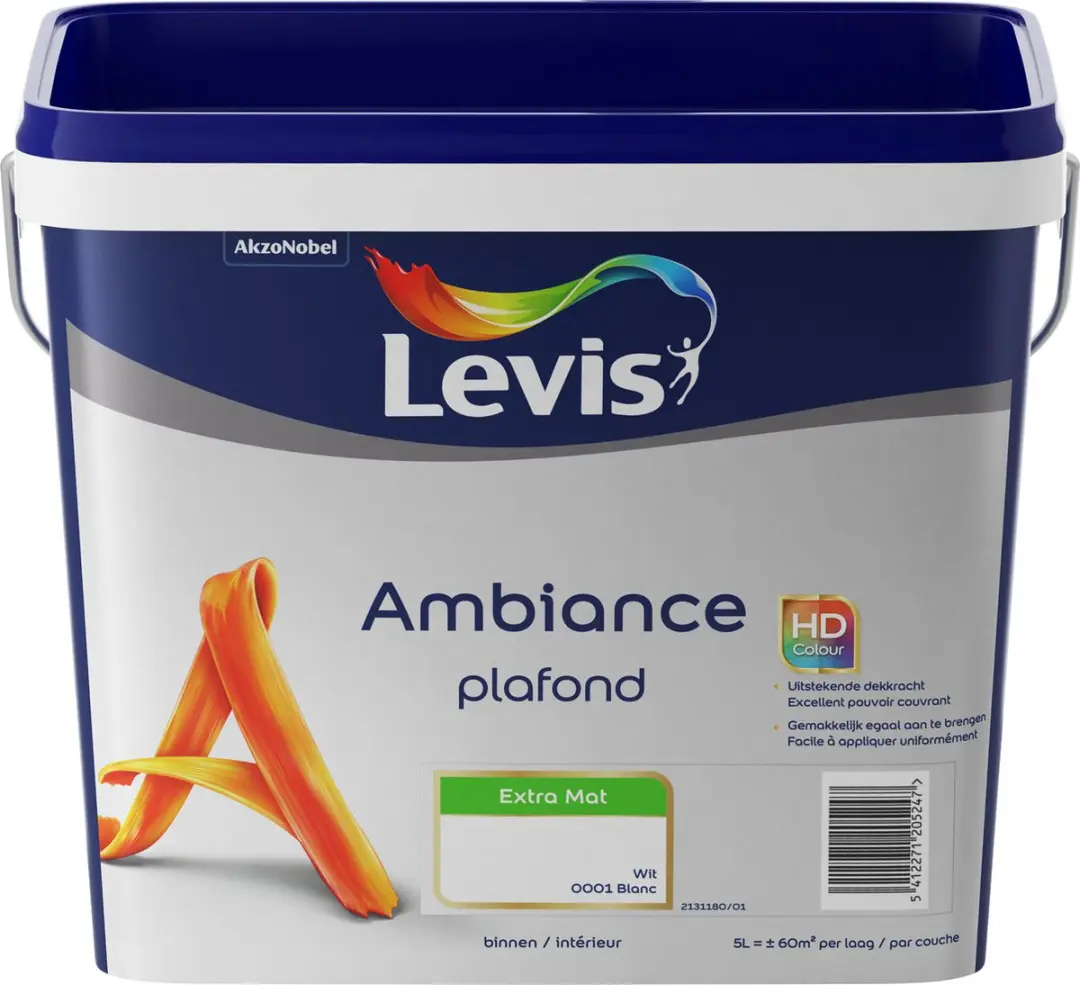 Levis - Ambiance Plafond - Wit - 5 L