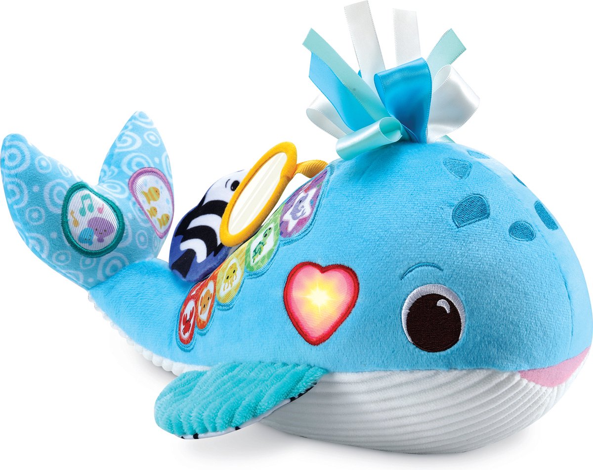 VTech Play Green OCÉANE, MA BALEINE MUSICALE, 0,25 jaar, Batterijen vereist, AA, Stof/Weefsel, Blauw