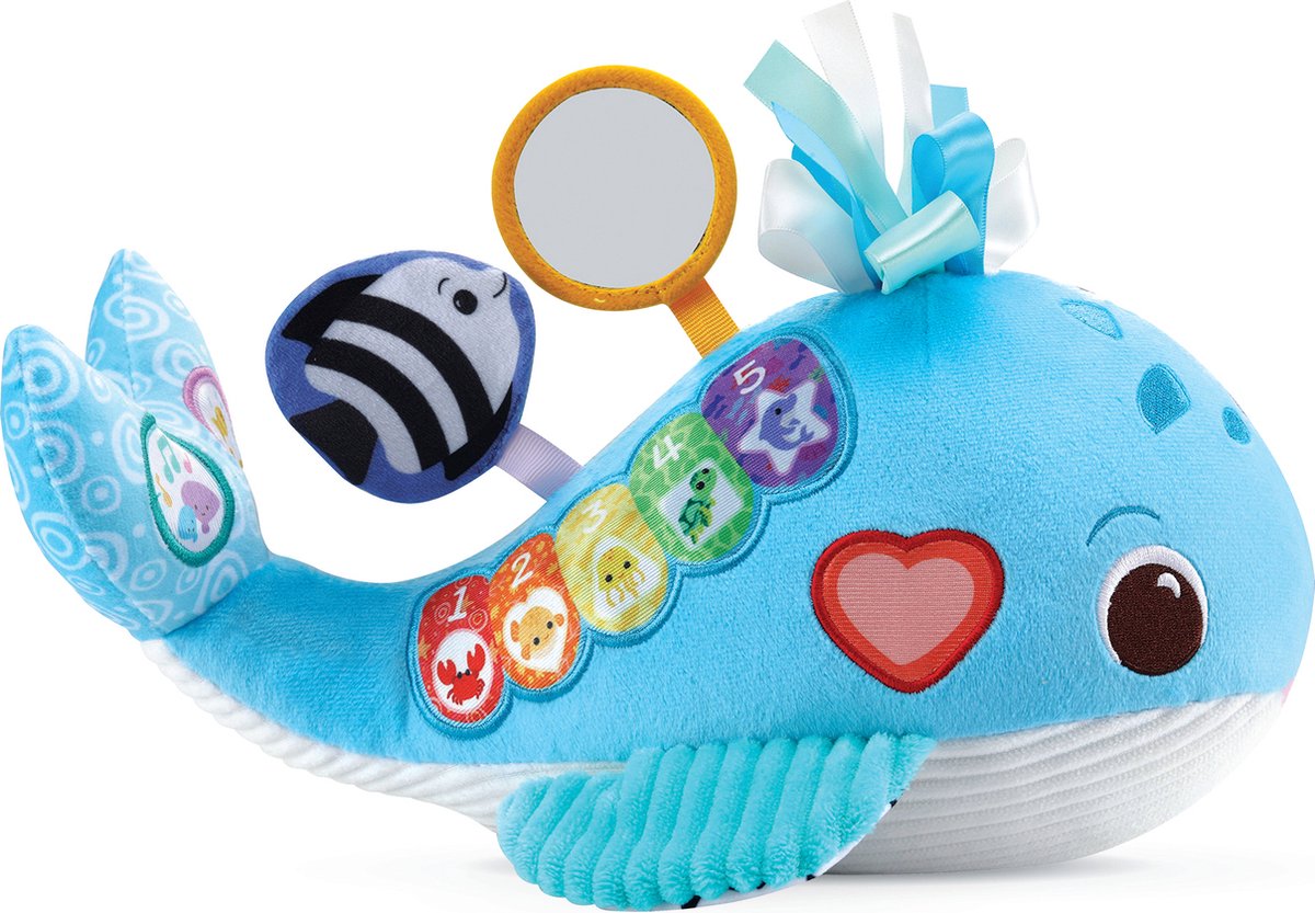 VTech Play Green OCÉANE, MA BALEINE MUSICALE, 0,25 jaar, Batterijen vereist, AA, Stof/Weefsel, Blauw