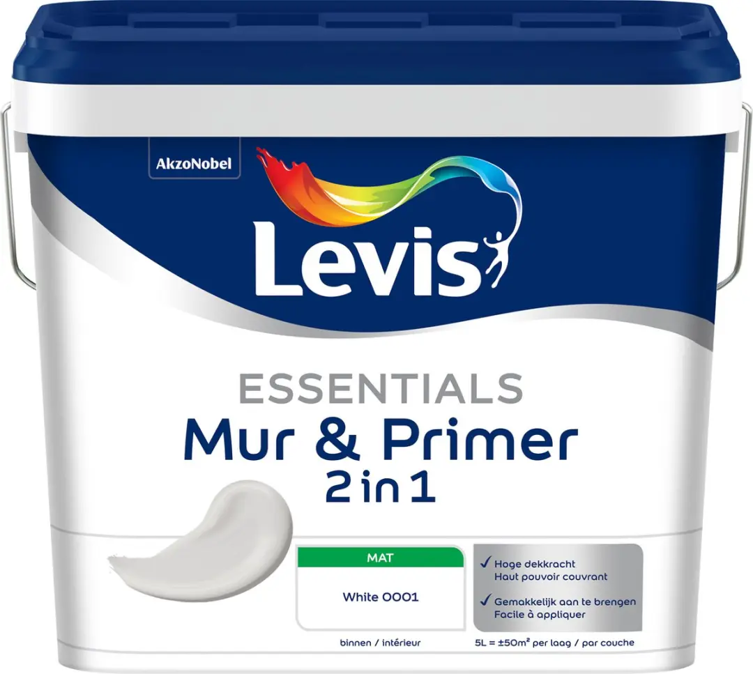 Levi's Essentials Mur & Primer Wit 5L
