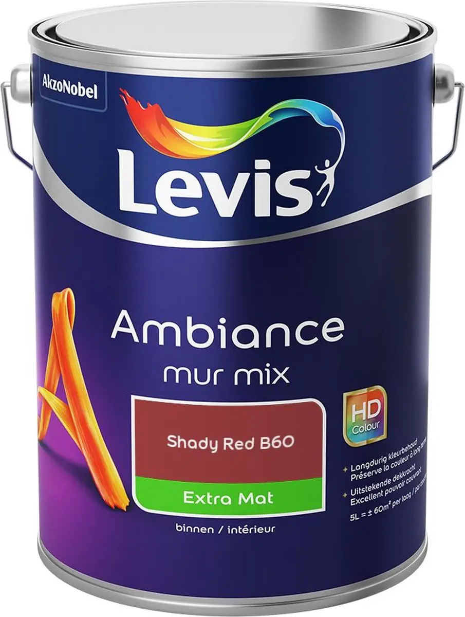 Levi's Ambiance Mur Extra Mat Mix Mengverf Shady Red B60