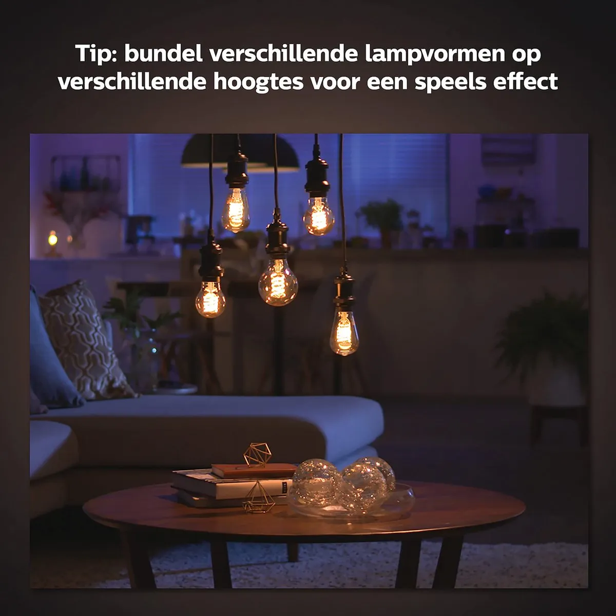 Philips Hue Starterpakket E27 - 2x Filament A60 7W Warmwit - Bridge Inclusief - Goud