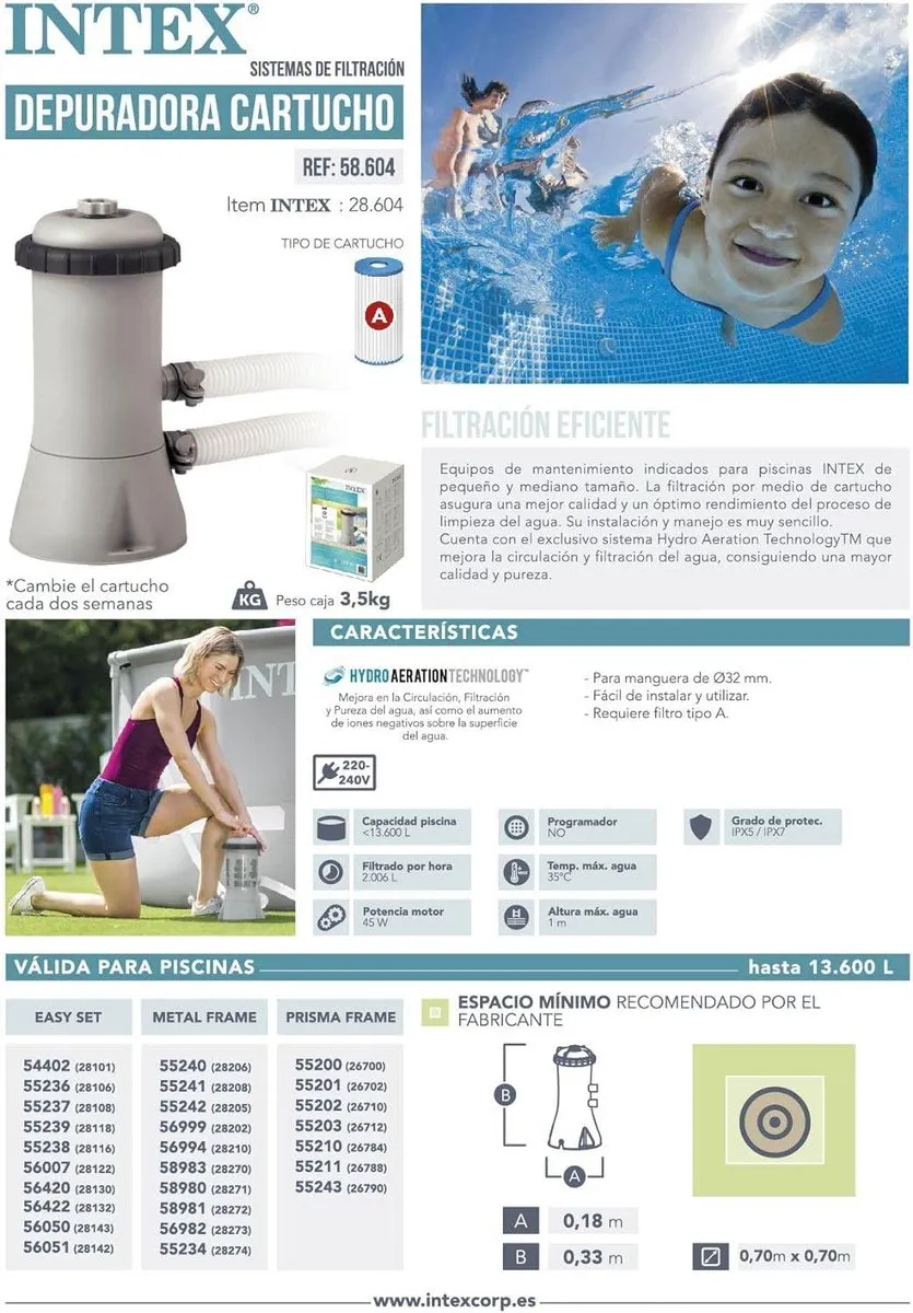 Intex 28604GS Zwembadpomp - 2.271 l/h - 32mm - afbeelding 4 van 6