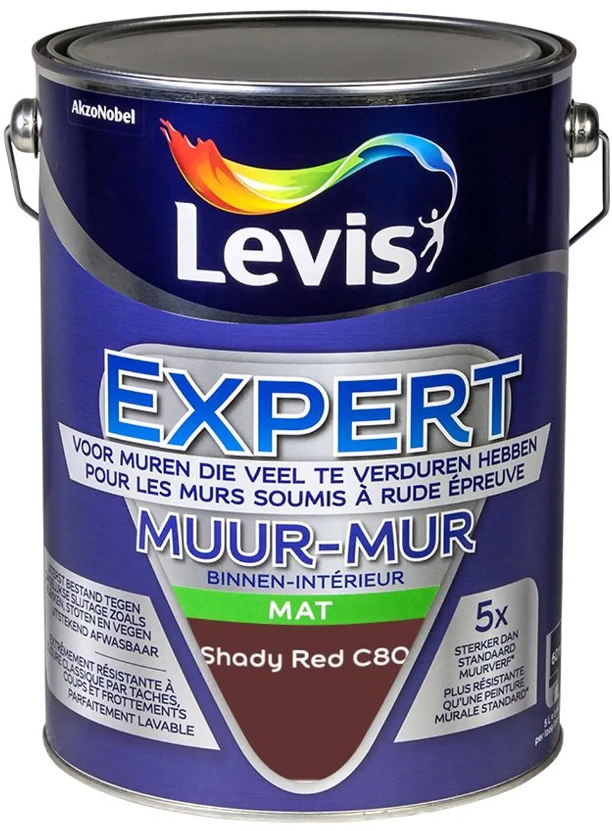 Levi's Expert Muur Binnen Mix Shady Red C80 Mengverf 5L