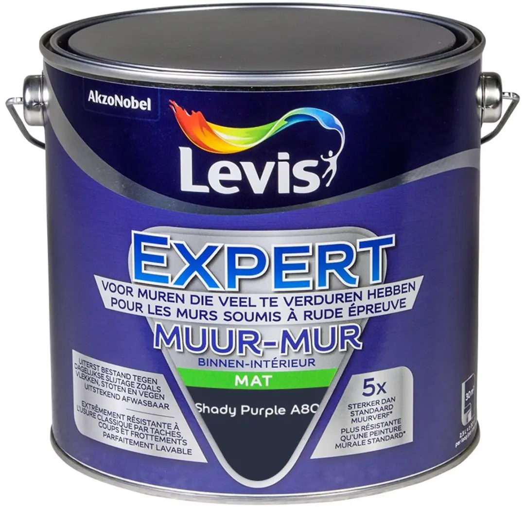 Levi's Expert Muur Binnen Mix Shady Purple A80 Mengverf 2,5L