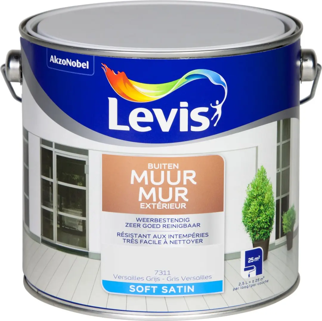 Levi's Muurverf Versailles Grijs 2,5L