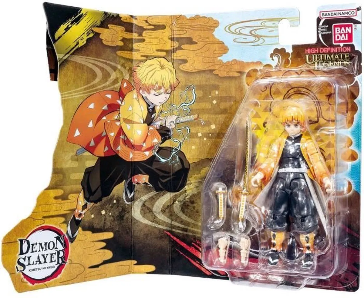 Bandai Namco Ultimate Legends HD Demon Slayer Zenitsu Agatsuma Actiefiguur 12cm - Zwart/Geel