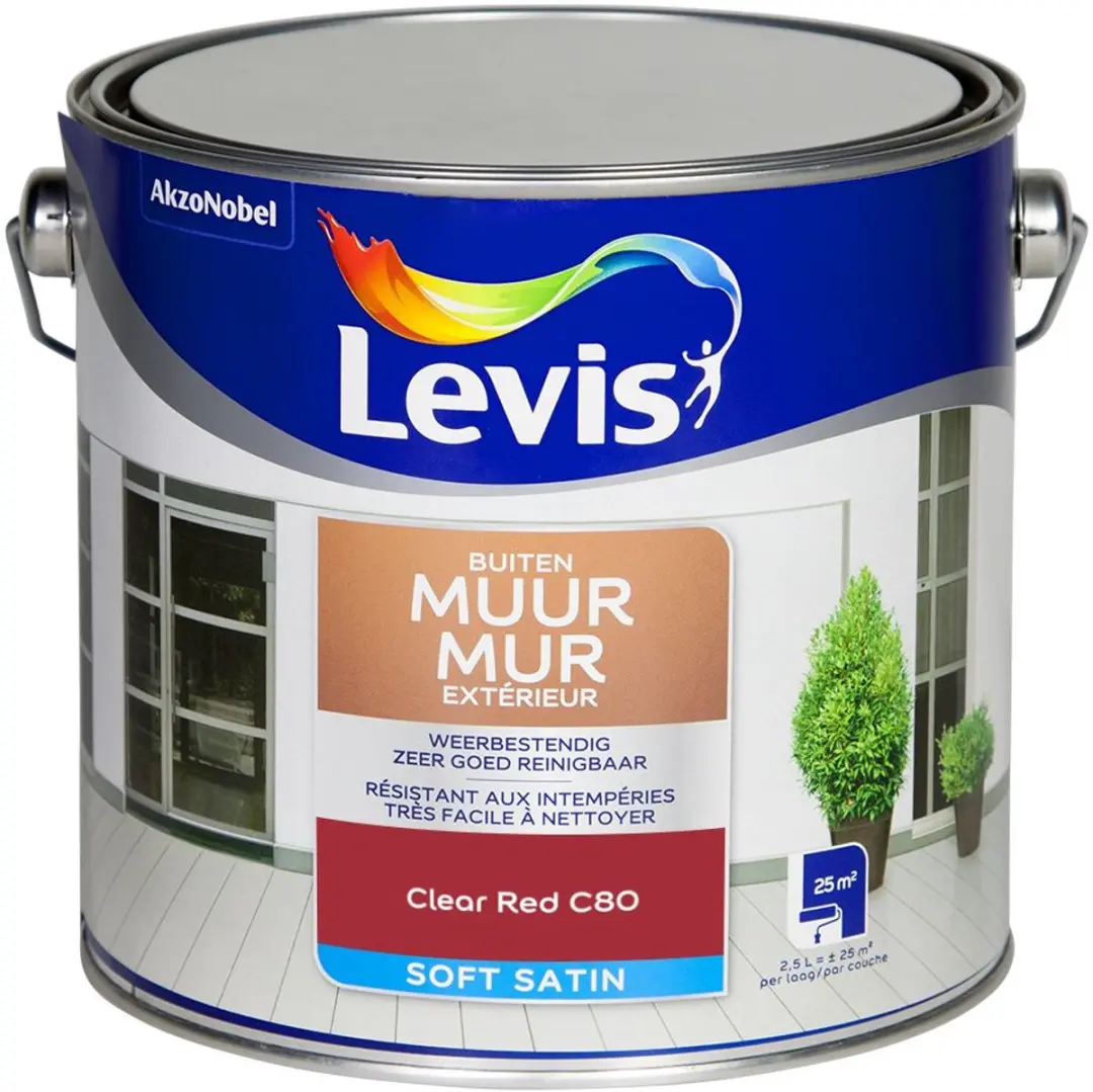 Levi's Muur Buiten Mix Mengverf Clear Red C80 2,5L