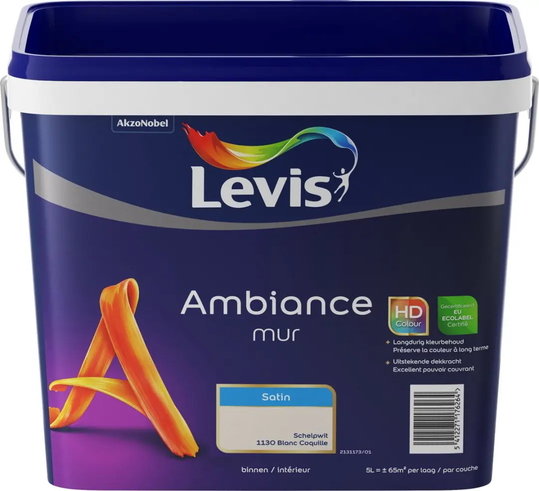 Levi's Ambiance Mur Satin Schelpwit Verf