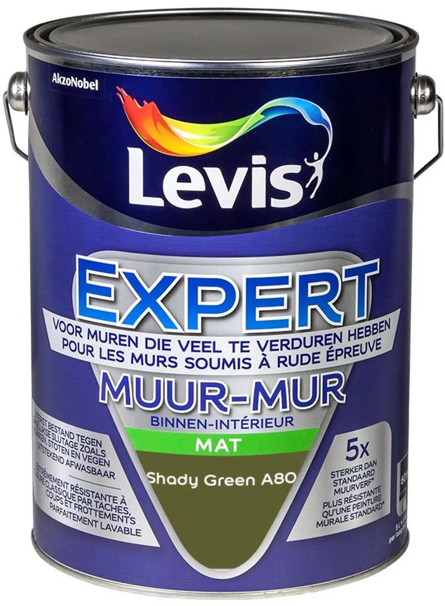 Levi's Expert Muur Binnen Mix Shady Green A80 Mengverf 5L