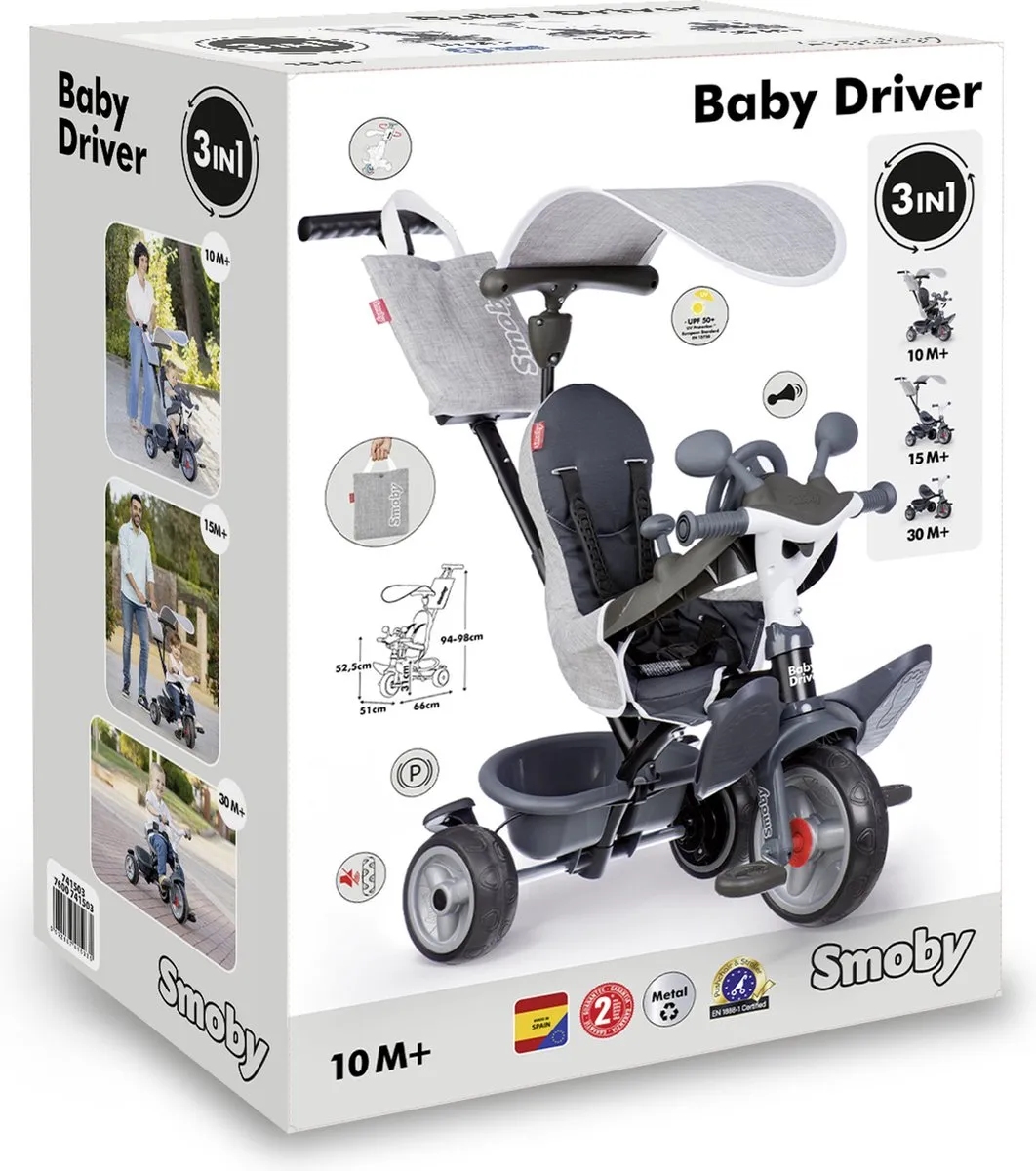 Smoby Baby Driver Driewieler 3-in-1 7600741503