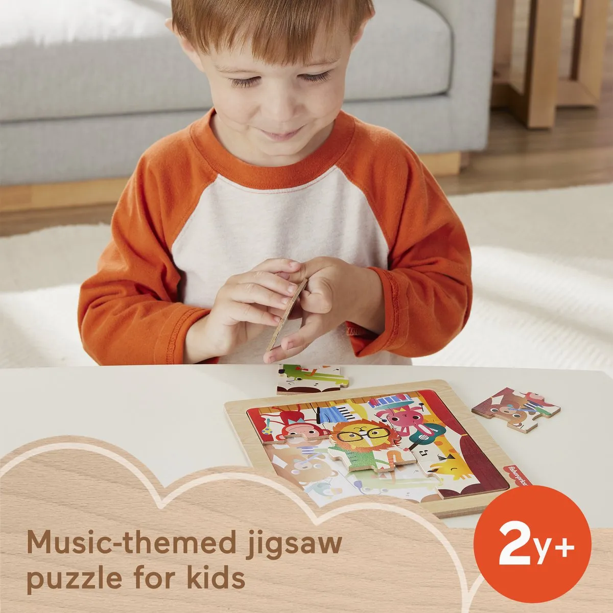 Fisher-Price Houten Legpuzzel HXV15 - Verschillende kleuren - afbeelding 4 van 6