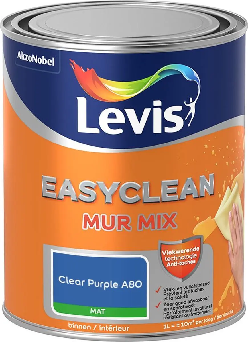 Levi's Easyclean Mur Mat Mix Clear Purple A80 Mengverf 1L