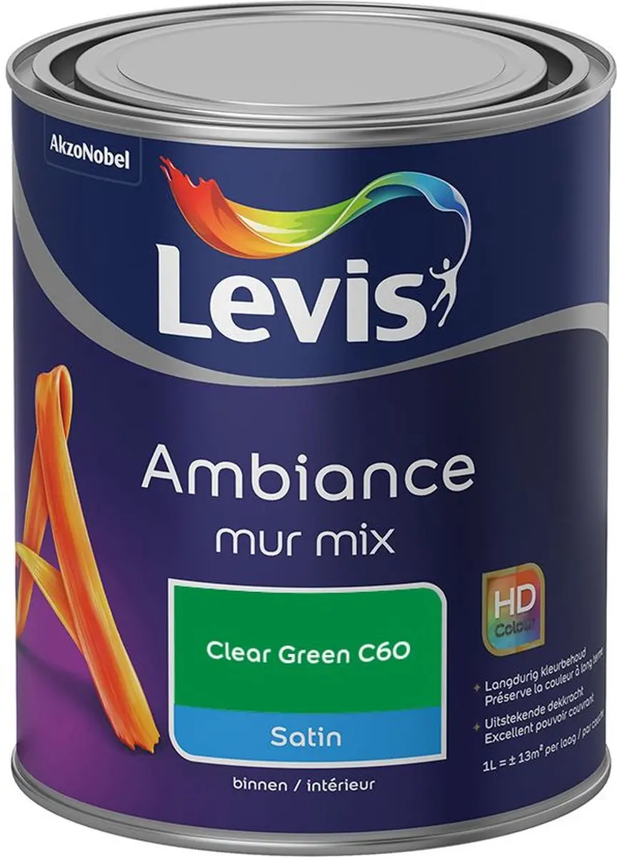 Levi's Ambiance Mur Satin Mix Clear Green C60 Mengverf 1L