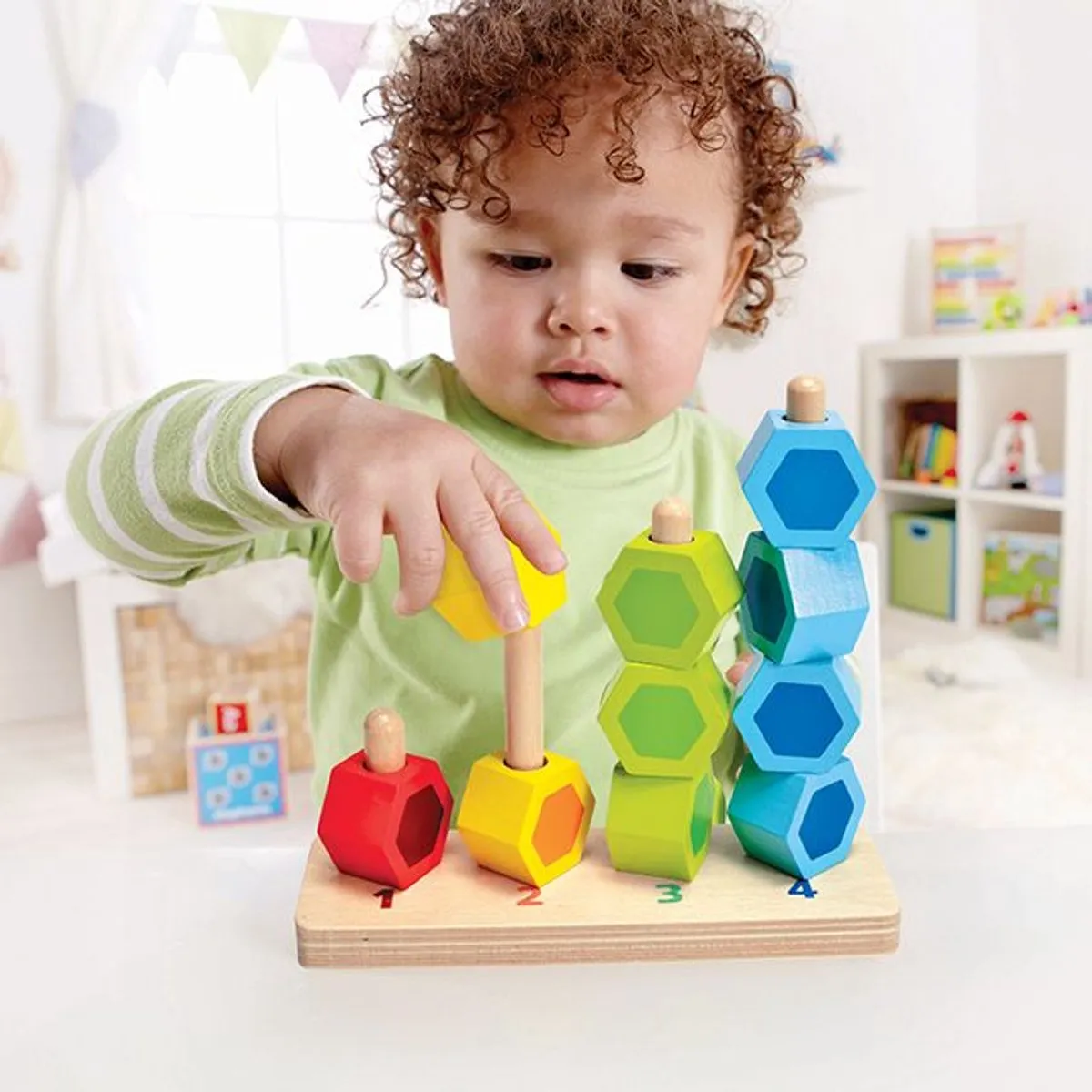 Hape Counting Beads - 11 Stuks Multicolor - afbeelding 3 van 4