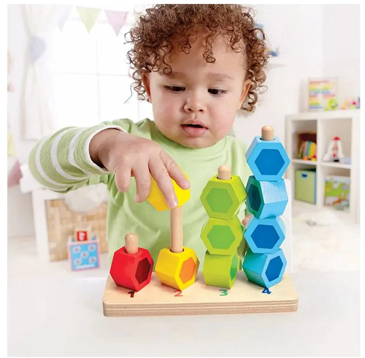 Hape Counting Beads - 11 Stuks Multicolor - afbeelding 4 van 4