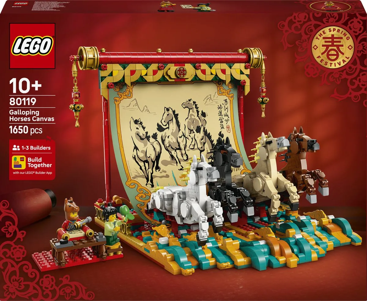 LEGO Chinees Nieuwjaar 80119 Display Galopperende Paarden - 1650 Stukken