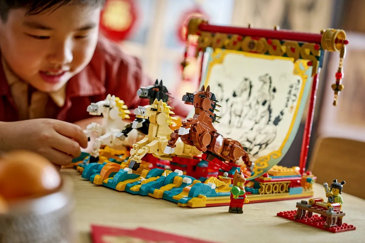 LEGO Chinees Nieuwjaar 80119 Display Galopperende Paarden - 1650 Stukken
