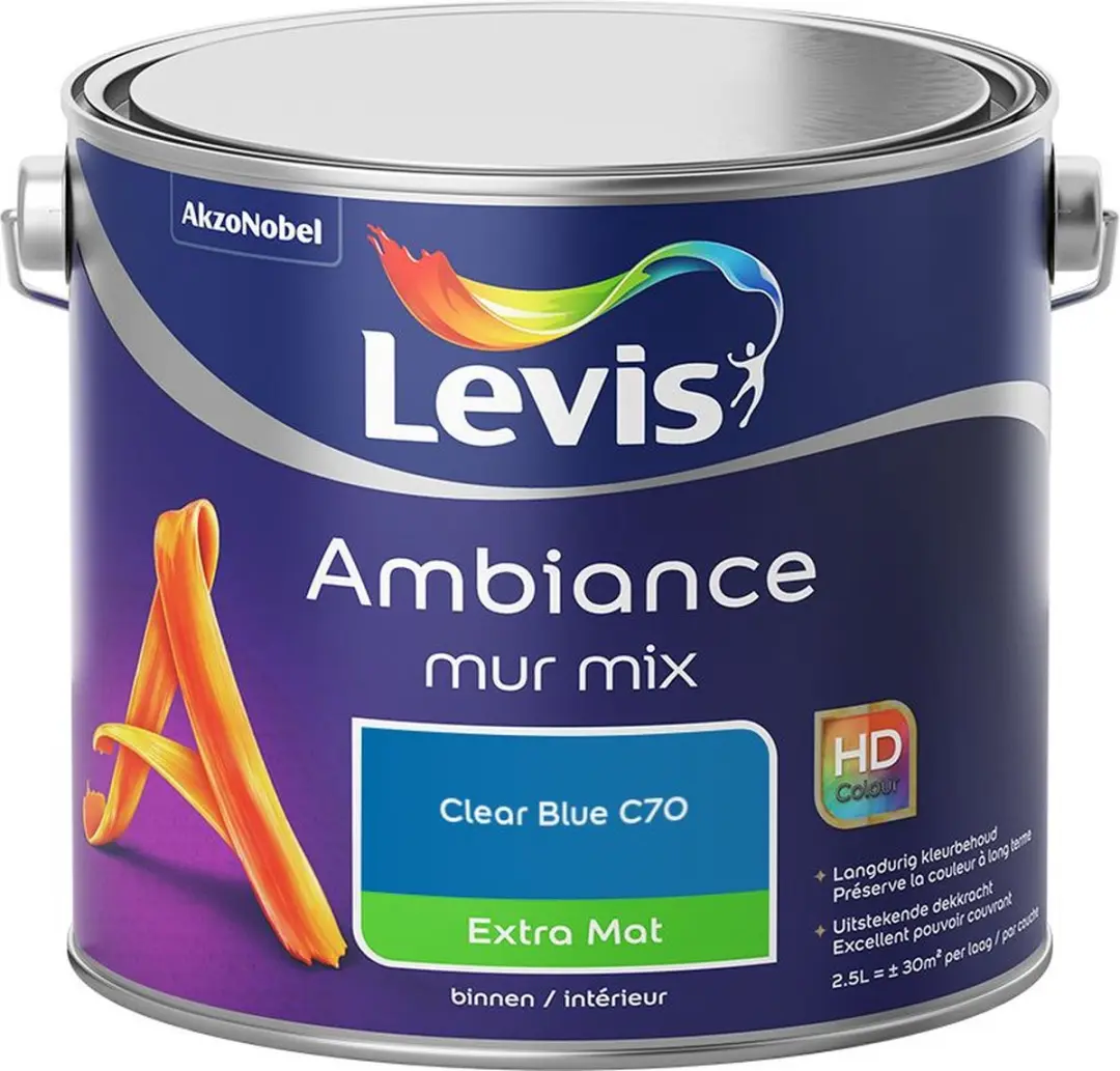 Levi's Ambiance Mur Extra Mat Mix Clear Blue C70 Mengverf 2,5L