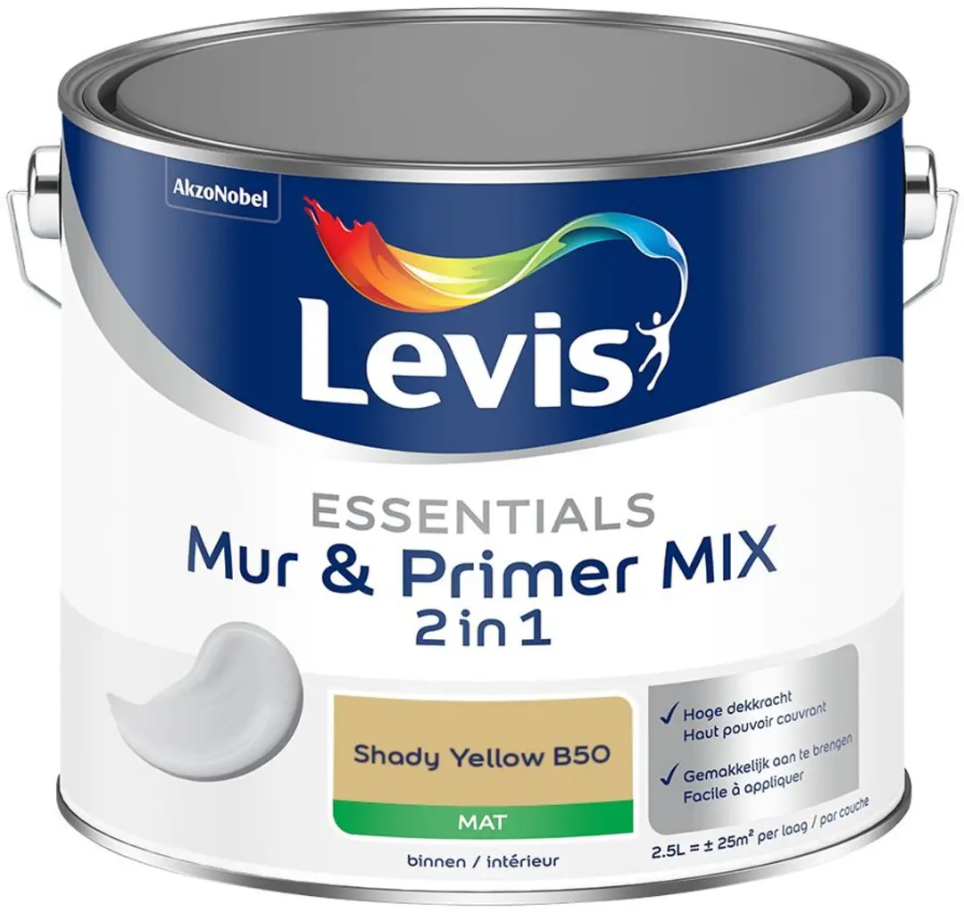 Levi's Essentials Mur & Primer Mix Shady Yellow B50 Mengverf 2,5L