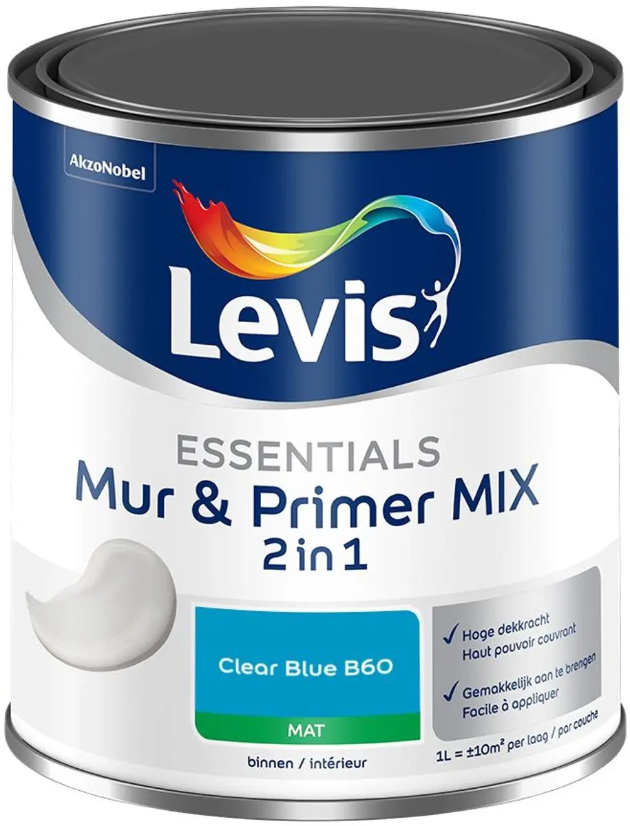 Levi's Essentials Mur & Primer Mix Clear Blue B60 Mengverf 1L