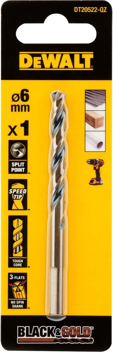 DeWalt DT20522 Metaalboor 6mm