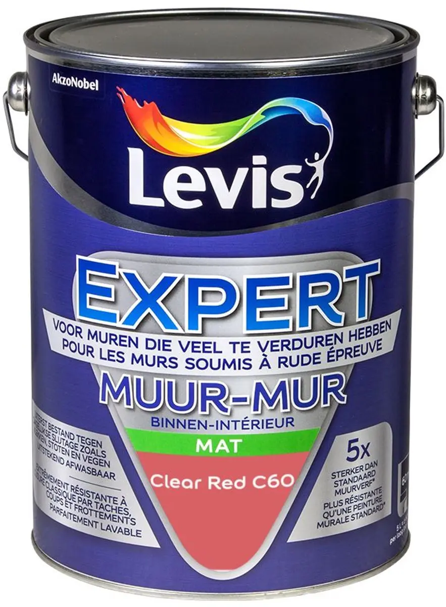 Levi's Expert Muur Binnen Mix Clear Red C60 Mengverf 5L