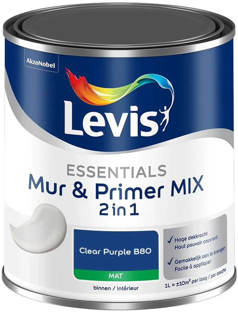 Levi's Essentials Mur & Primer Mix Clear Purple B80 Mengverf 1L