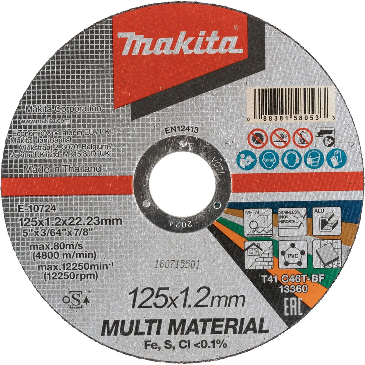 Makita E-10724 Multimateriaal Doorslijpschijf