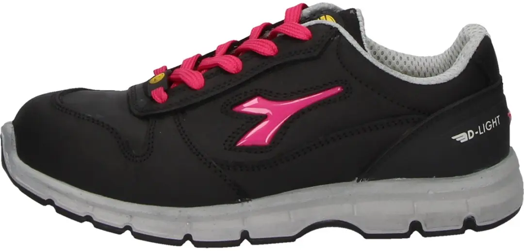 Diadora Run Low S3 SRC ESD Zwart/Fuchsia Rood - Maat 36