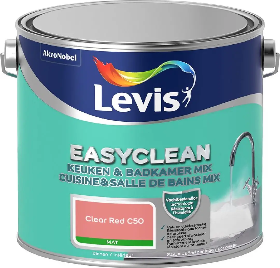 Levi's Easyclean Mengverf Clear Red C50 2,5L