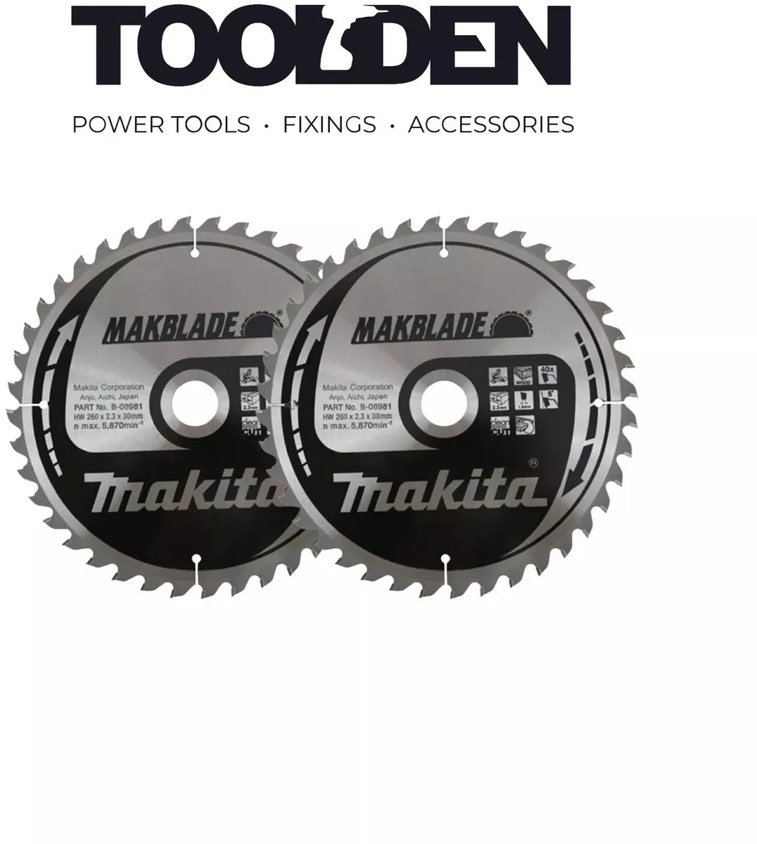 Makita B-08981 Cirkelzaagblad 260mm - 40T