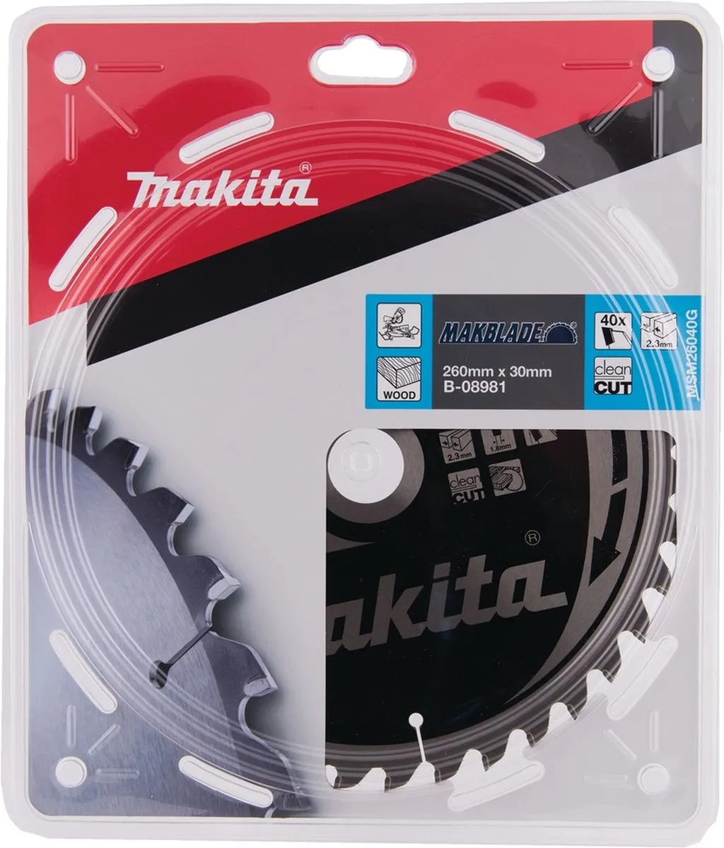 Makita B-08981 Cirkelzaagblad 260mm - 40T