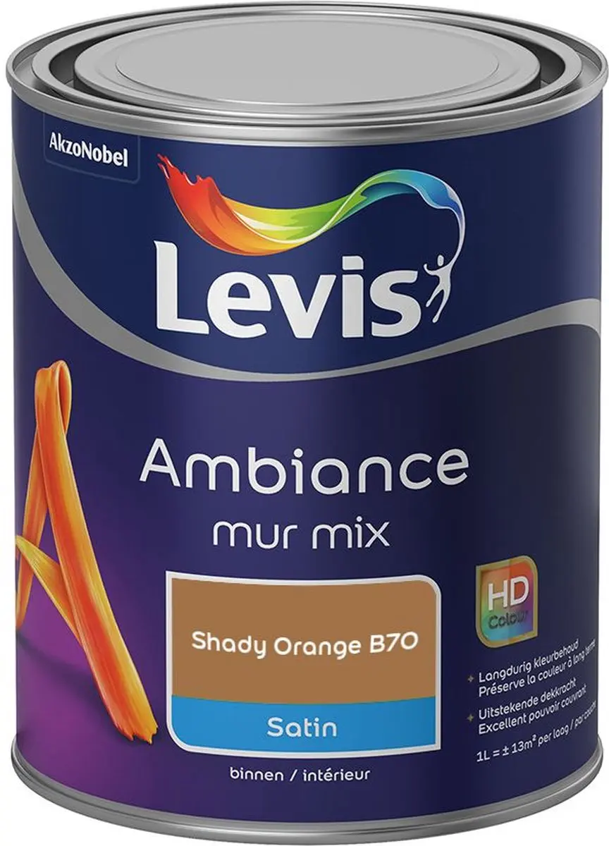 Levi's Ambiance Mur Satin Mix Shady Orange B70 Mengverf 1L