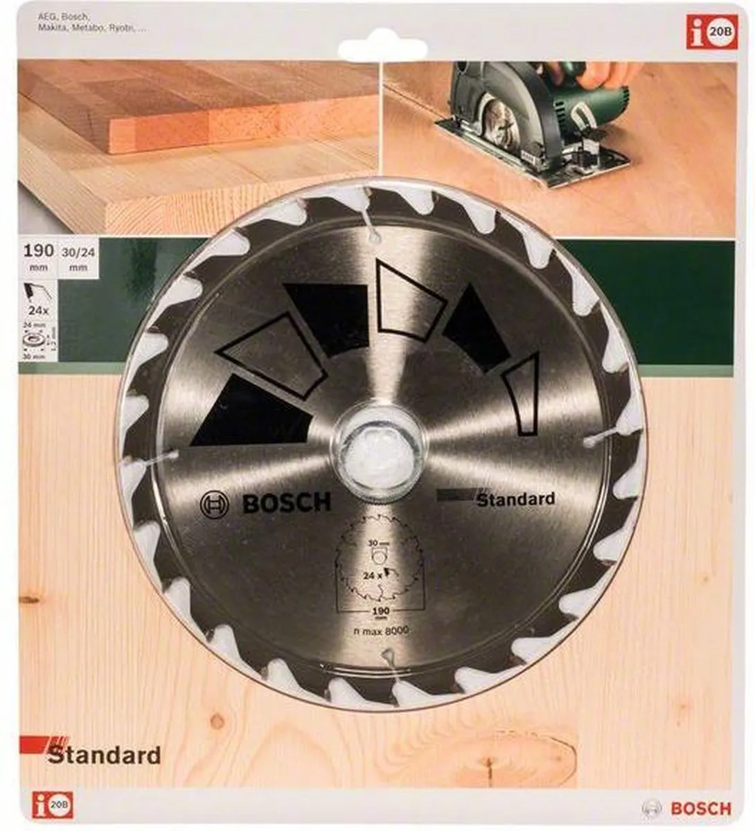 Bosch Basic 190x2.2x30/24 Cirkelzaagblad - 24 Tanden