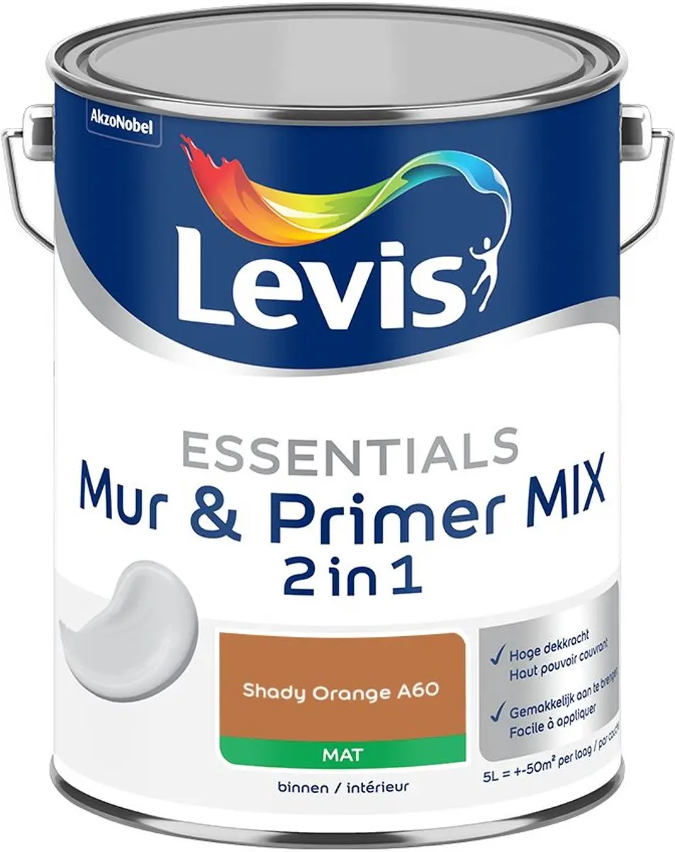 Levi's Essentials Mur & Primer Mix Shady Orange A60 Mengverf 5L