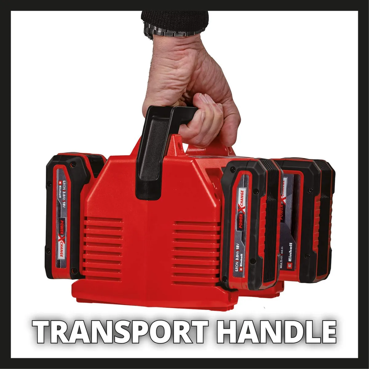 Einhell Quattrolader Power X-Change 4A - 2x2 Accu's