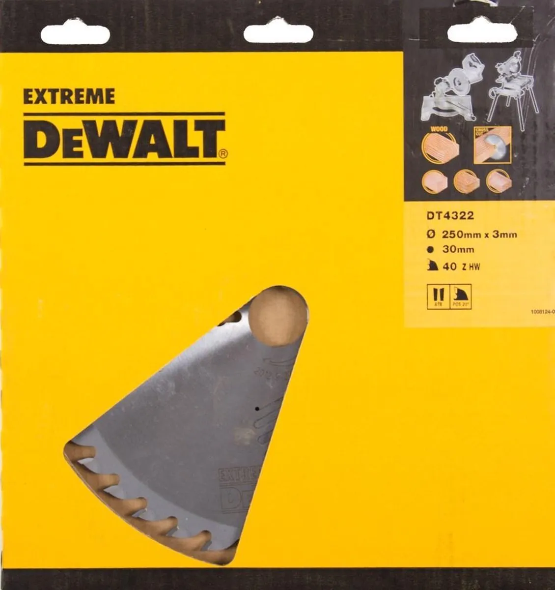 DeWalt DT4322 Extreme Cirkelzaagblad 250mm 30mm 40T