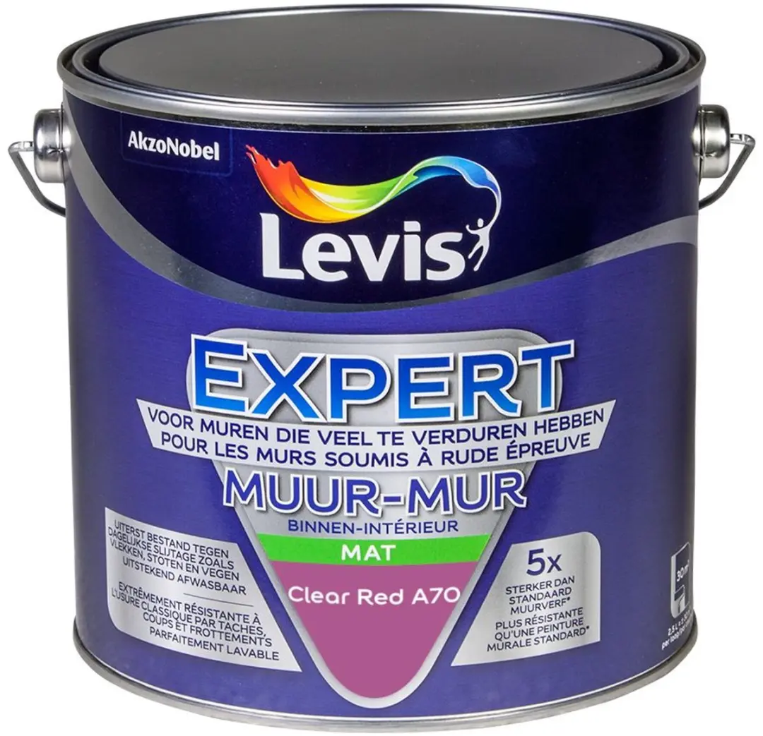 Levi's Expert Muur Binnen Mix Clear Red A70 Mengverf 2,5L